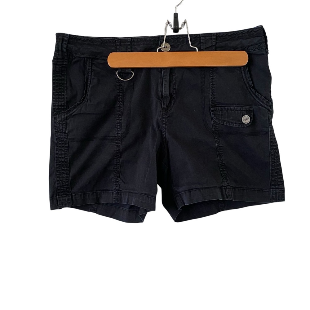 Style & Co Black Cargo Shorts Cotton Blend Women’s Size 10P Petite